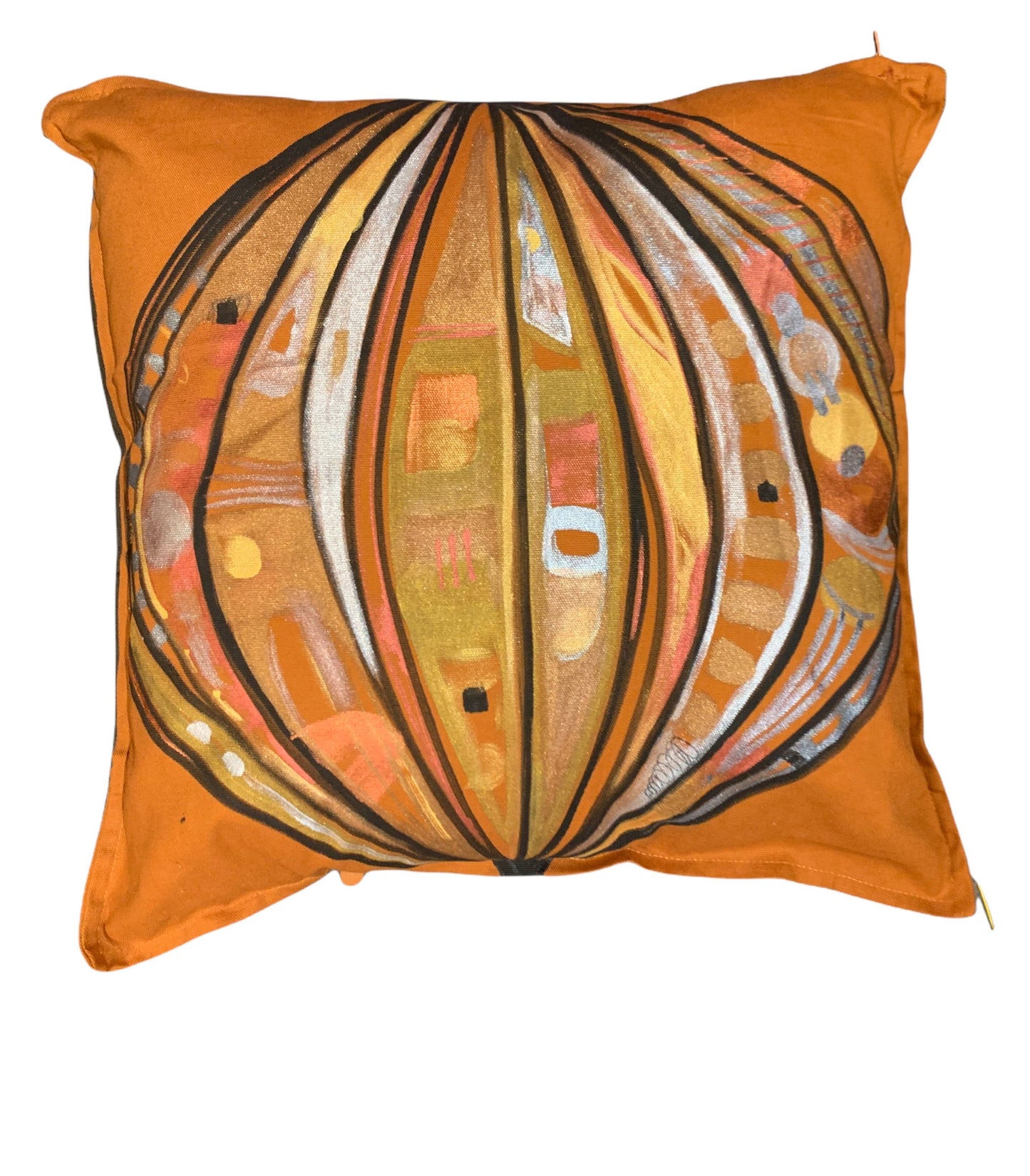 Orange Magic - Custom Hand Painted Pillow Case