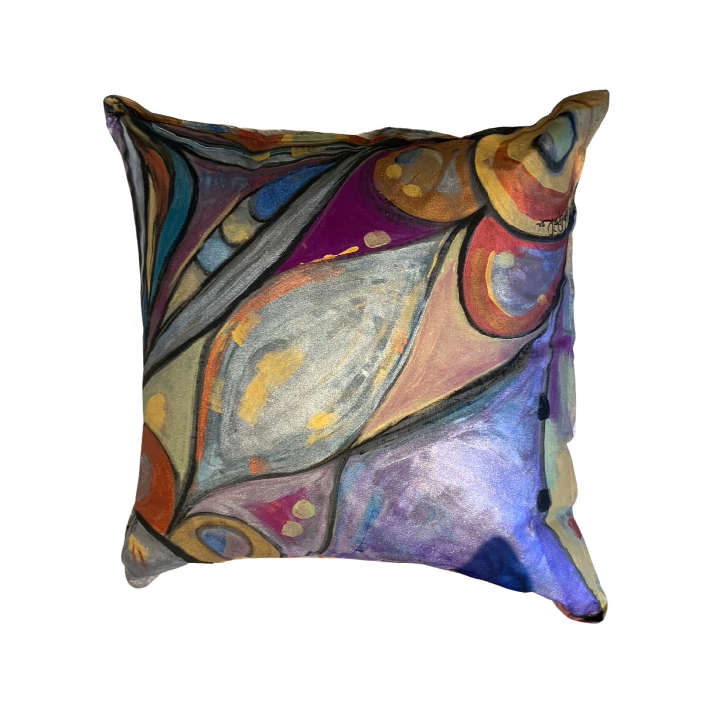 SilverLinings- Custom Hand Painted Pillow Case