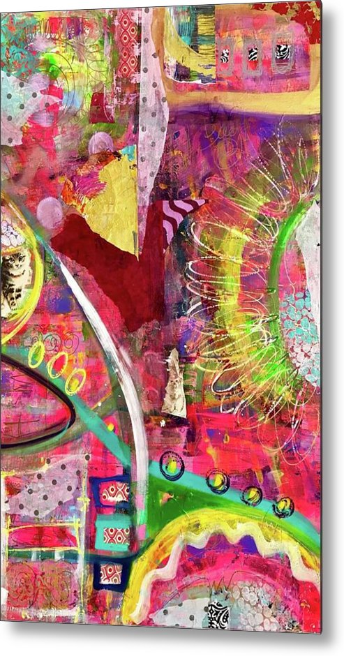 Kitten in The Dog House - Metal Print