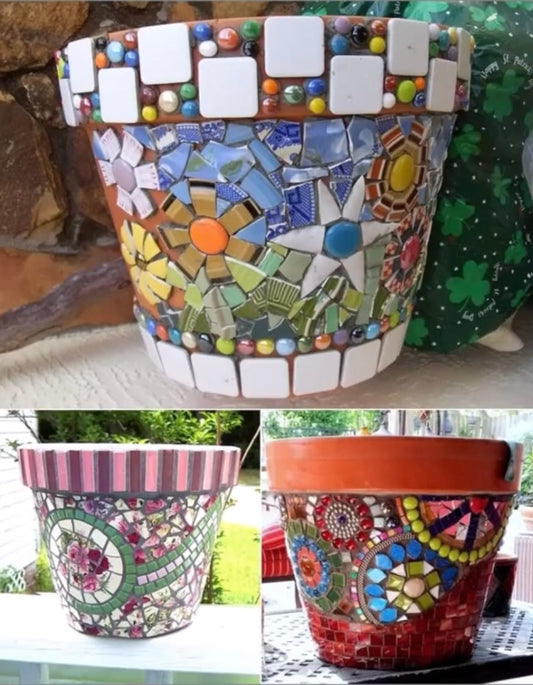 The Art of Giving Thanks: Crafting Mosaic Flowerpots
