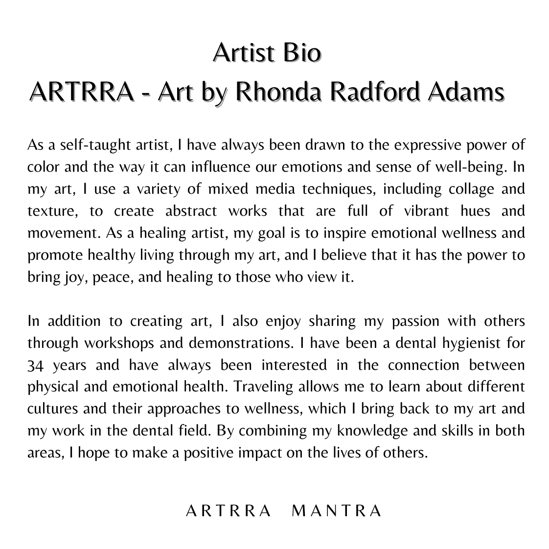 ARTRRA Affirmation Card Deck