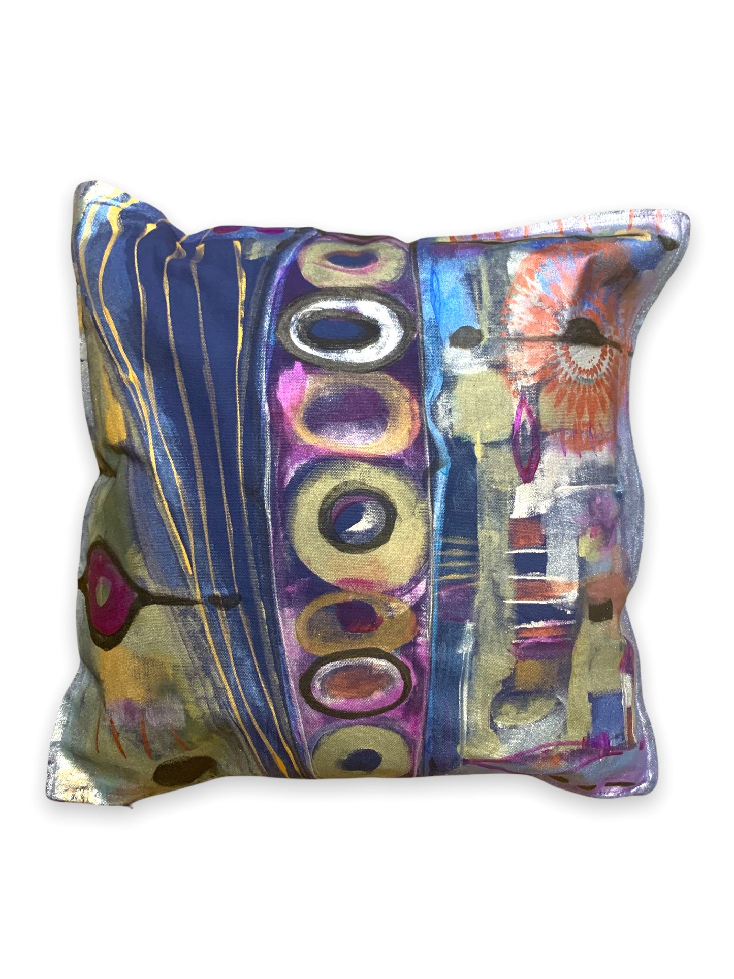 Blue Berry Explosion - Custom Hand Painted Pillow Case